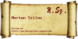 Merten Szilas névjegykártya